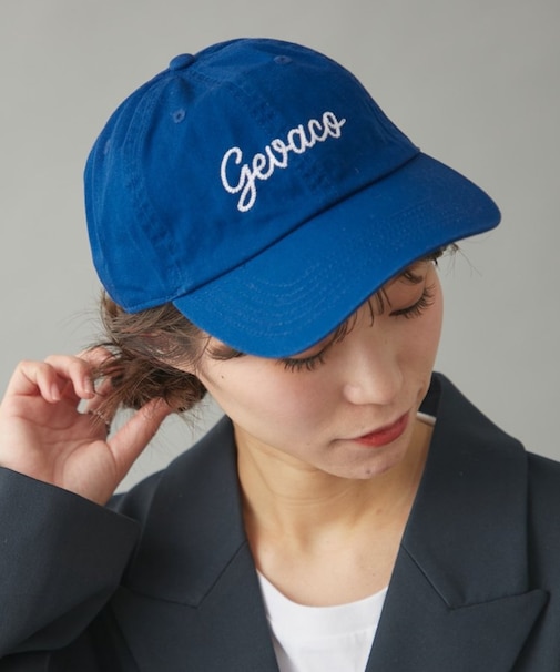 【GEVACO】チェーン刺繍ロゴキャップ