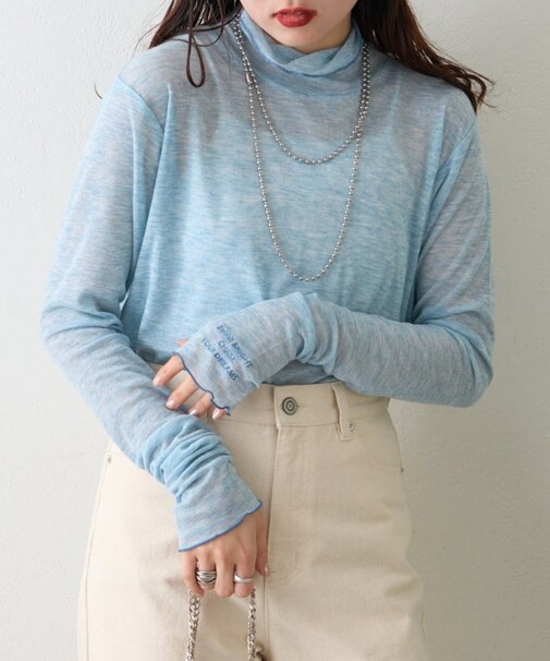 袖ロゴ刺繍シアースラブメロウタートル