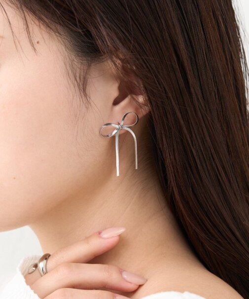 【2025年S/S新作】lilステンレスリボンピアス