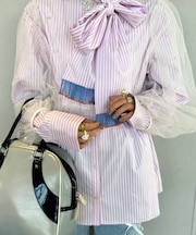 【HELLO.SANFRANCISCO】【momo企画】ストライプ2wayボウタ