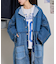 【etsinta】リメイクデニムショップコート