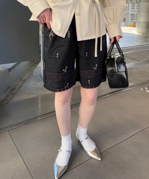 チャオパニック【willow】フラワーレースイージーパンツ CIAOPANIC TYPY（チャオパニックティピー）の「【willow