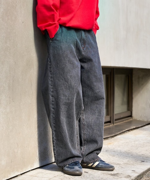 11.5ozデニムワイドパンツ