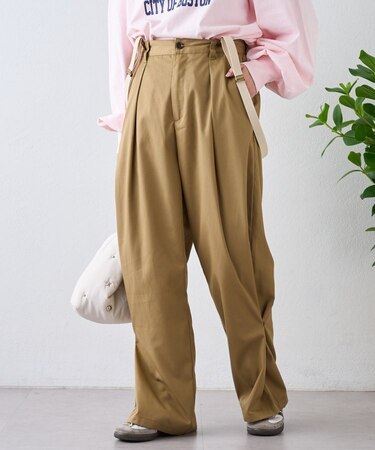 2WAYシルエットサス付きチノパンツ