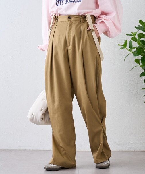 2WAYシルエットサス付きチノパンツ