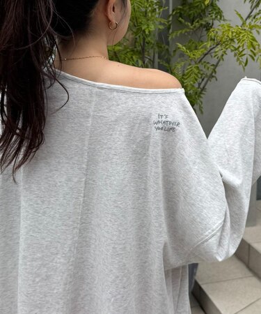 シアースラブワンポイント刺繍オーバーTee