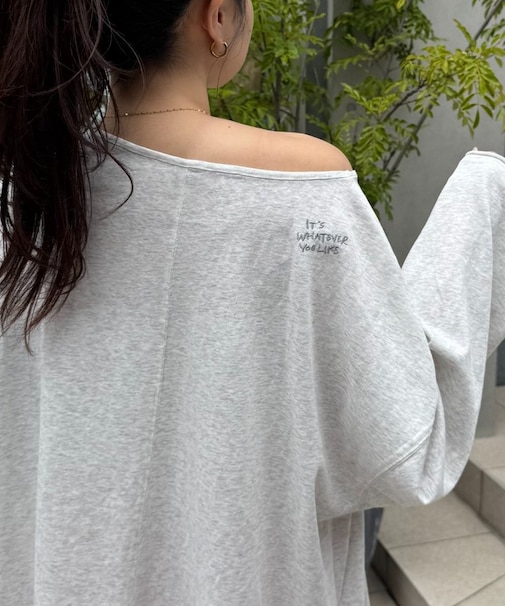 シアースラブワンポイント刺繍オーバーTee