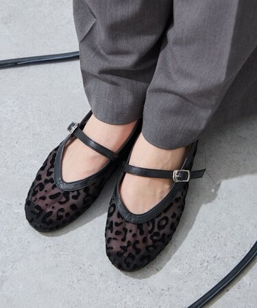 【2025年S/S新作】【サイズ展開豊富】シアーフラットシューズ