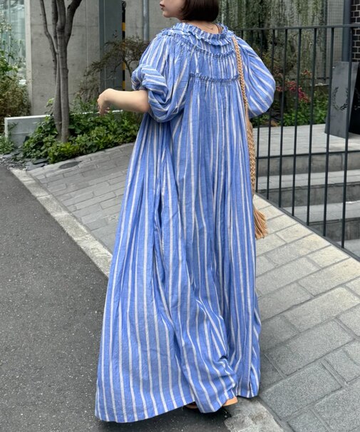 【India】シルクタッチボイル深Vフリンジワンピース