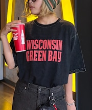 【UNISEX】アシッドウォッシュ加工ロゴTEE