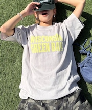 【UNISEX】アシッドウォッシュ加工ロゴTEE