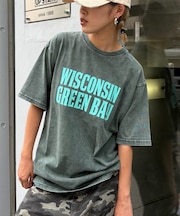 【UNISEX】アシッドウォッシュ加工ロゴTEE