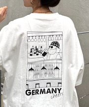 【ojisan】ユニセックスワンポイントサガラ刺繍半袖Tee
