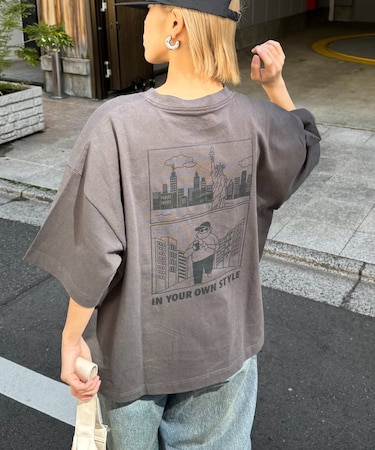 【ojisan】ユニセックスワンポイントサガラ刺繍半袖Tee