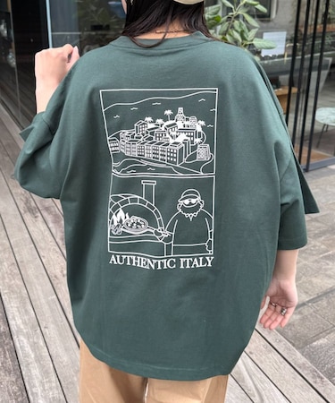 【ojisan】ユニセックスワンポイントサガラ刺繍半袖Tee