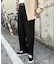 コットンリネンストレッチベイカーテーパードパンツ