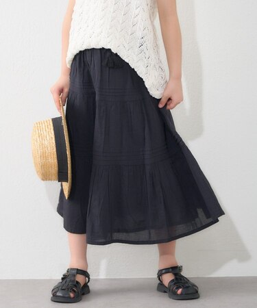 【KIDS】【india】ボイルピンタックスカート