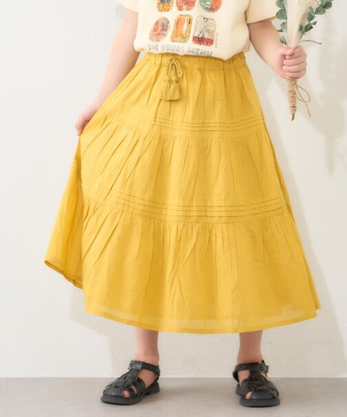 【KIDS】【india】ボイルピンタックスカート