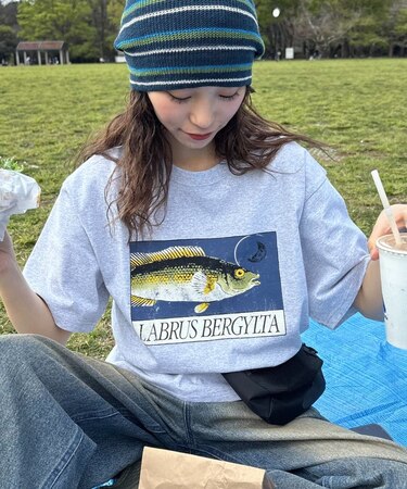 【UNISEX】レトロ魚TEE