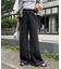 【脚＋３?見え】【HELLO.SANFRANCISCO】ワッフルフレアパンツ