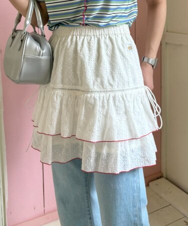 【HELLO.SANFRANCISCO】レースレイヤードスカート