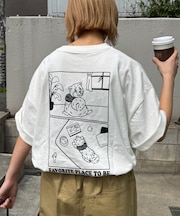 【DOGS】ユニセックスアニマル刺繍ロゴ半袖TEE
