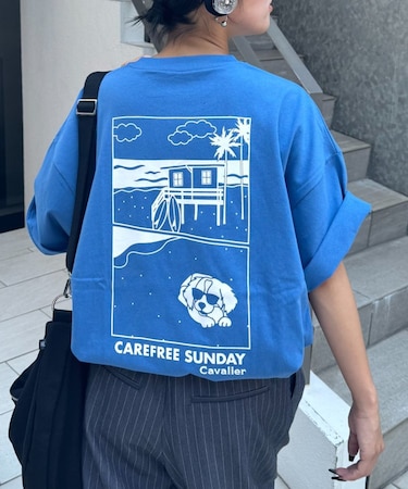 【DOGS】ユニセックスアニマル刺繍ロゴ半袖TEE