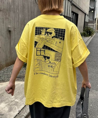 【DOGS】ユニセックスアニマル刺繍ロゴ半袖TEE