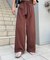 リネンライクウエストマークリラックスパンツ