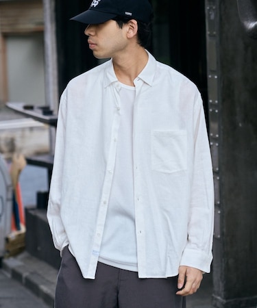 【K-PAPA企画】リネンレーヨンレギュラーカラーシャツ