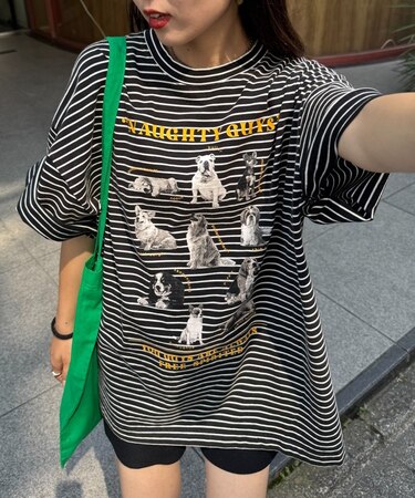 【SOUNDS GOOOOD】パウダー加工プリント&刺繍TEE