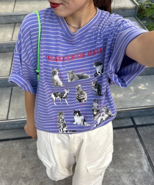 【SOUNDS GOOOOD】パウダー加工プリント&刺繍TEE