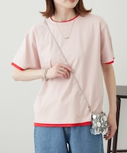 【willow】カラーレイヤードワンポイント刺繍TEE