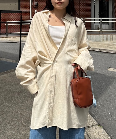 【willow】リネン混チュニックシャツ