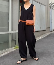 【willow】【新色追加】スラブ裏毛裾ドロストオールインワン