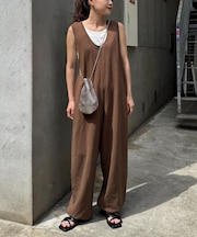 【willow】【新色追加】スラブ裏毛裾ドロストオールインワン