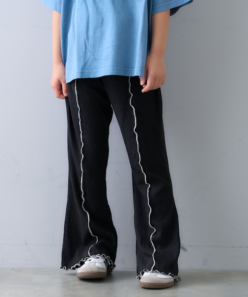 【KIDS】メロウストレッチフレアカットパンツ