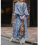 aguniヴィンテージフラワー光沢シアーワンピ
