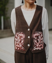 aguniパッチワーク刺繍ベスト