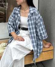 【ユニセックスで着れる】コットンリネンカバーオールシャツ