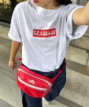 【Franklin Climbing】ユニセックスレッドロゴプリントTEE