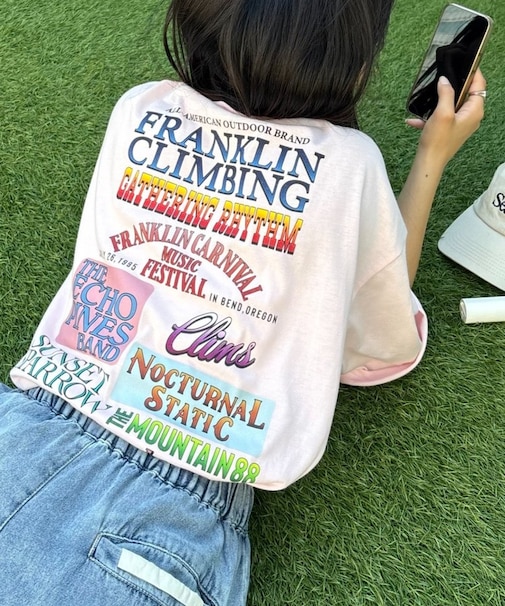 【Franklin Climbing】 バックプリントフェスロゴTEE　多色柄