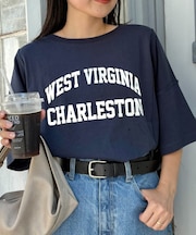 USAコットン切替プリントTee