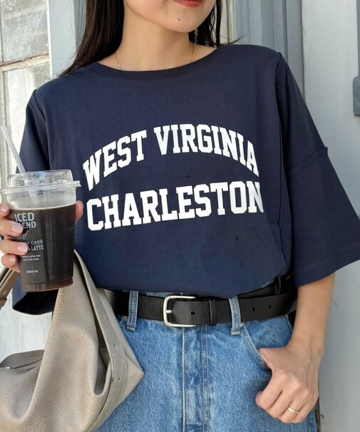 USAコットン切替プリントTee