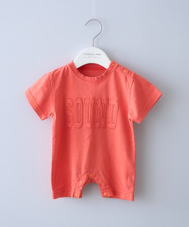 【KIDS】ピグメント加工ロゴロンパース
