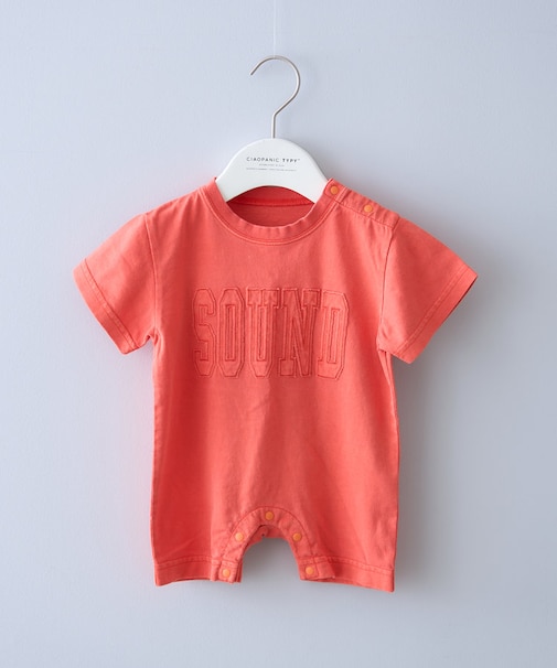 【KIDS】ピグメント加工ロゴロンパース