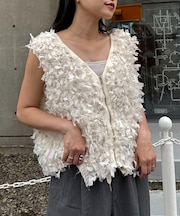 リボンフリンジZIPベスト