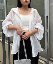 【冷房・日焼け対策に】体型カバーも叶うフード付きシアーシャツ