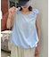 ギャザードロストノースリーブブラウスTee