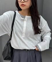 2WAYシアーヘンリーネックTEE